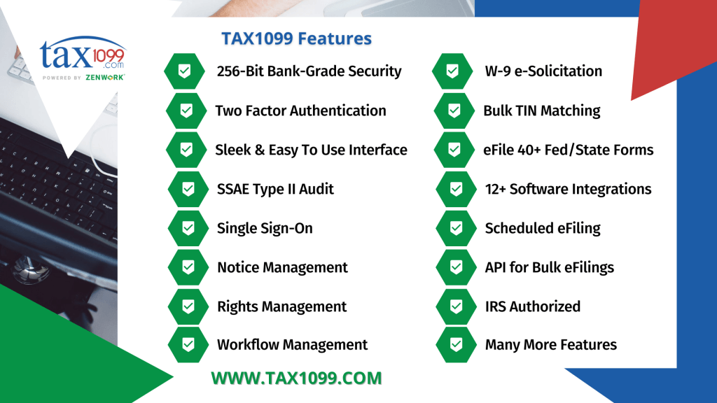 Tax1099 Features