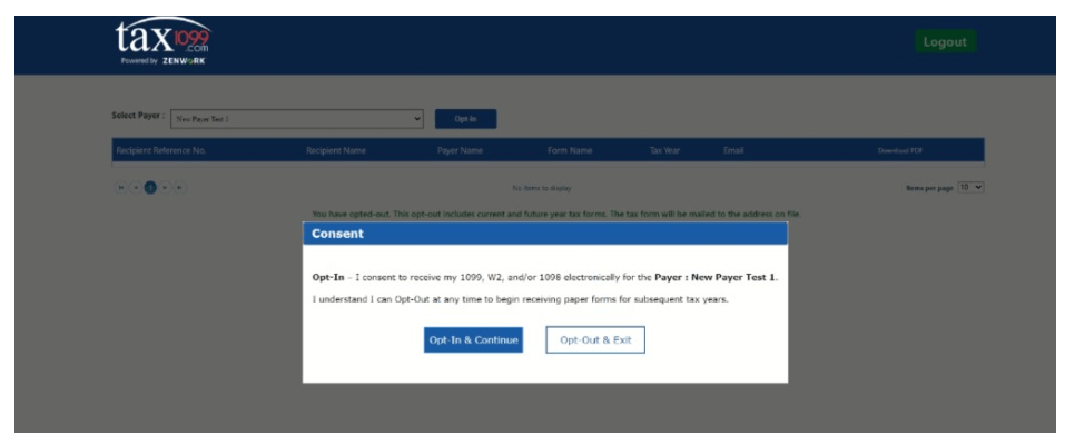 Consent Opt-in