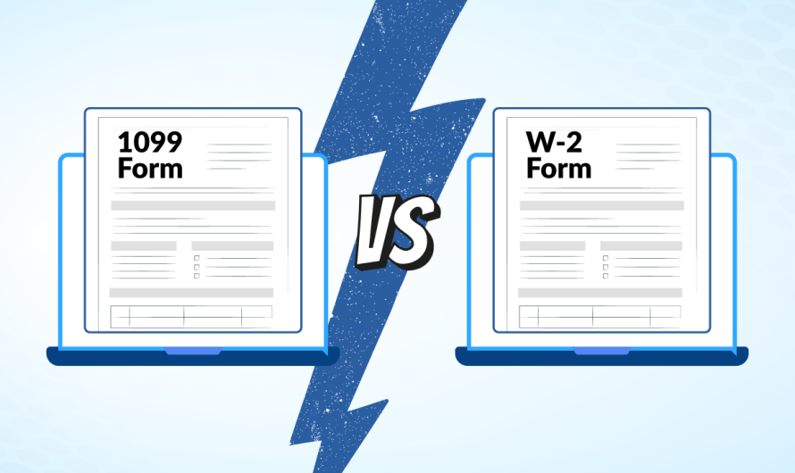 What are the tax reporting differences between a W-2 and a 1099 tax form?