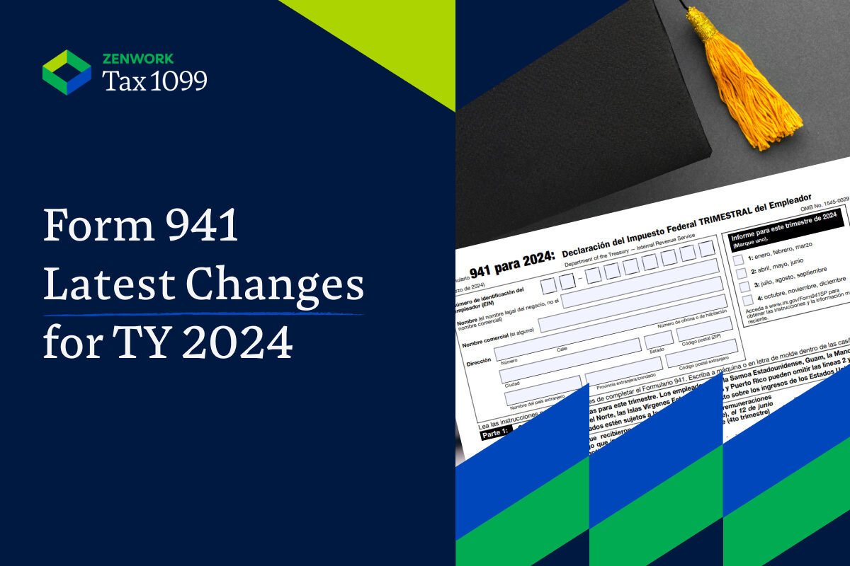 IRS Introduces New Changes to Form 941 for 2024 Tax1099 Blog
