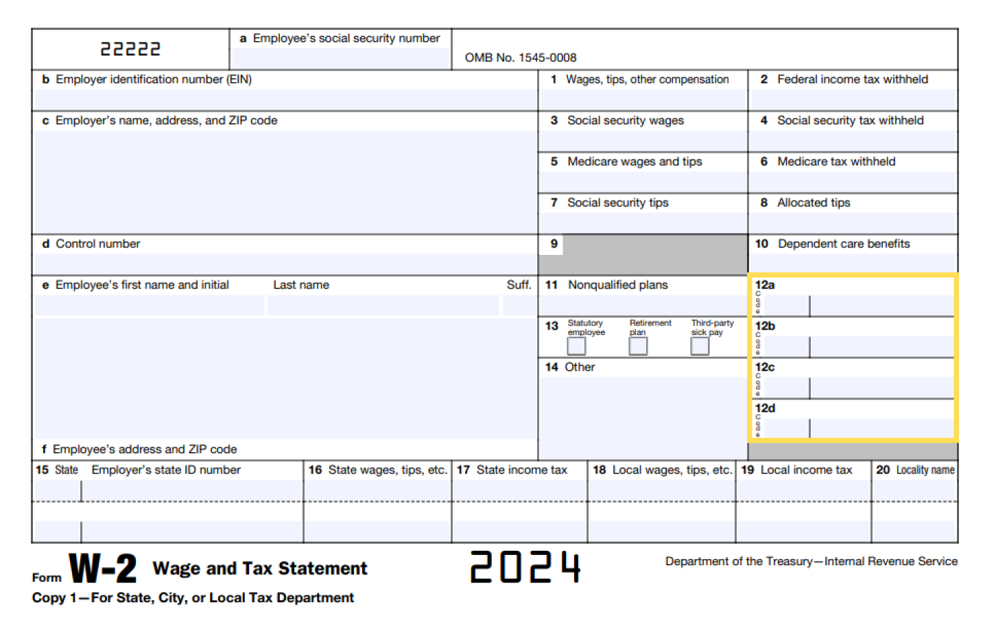 What are form w 2 box 12 codes tax1099 blog