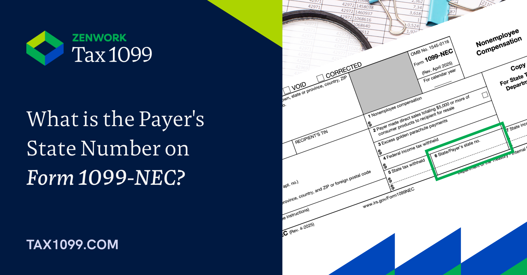 What is the Payer's State Number on Form 1099-NEC?