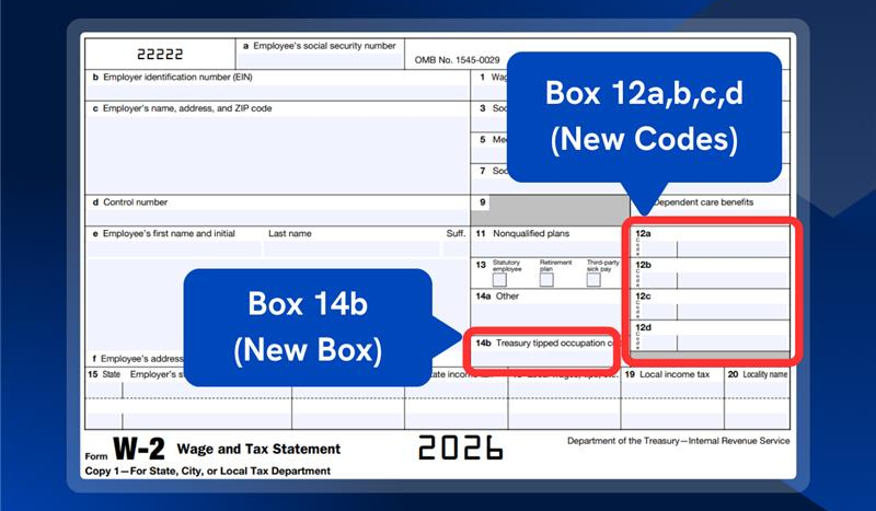 W-2 draft 2026 changes